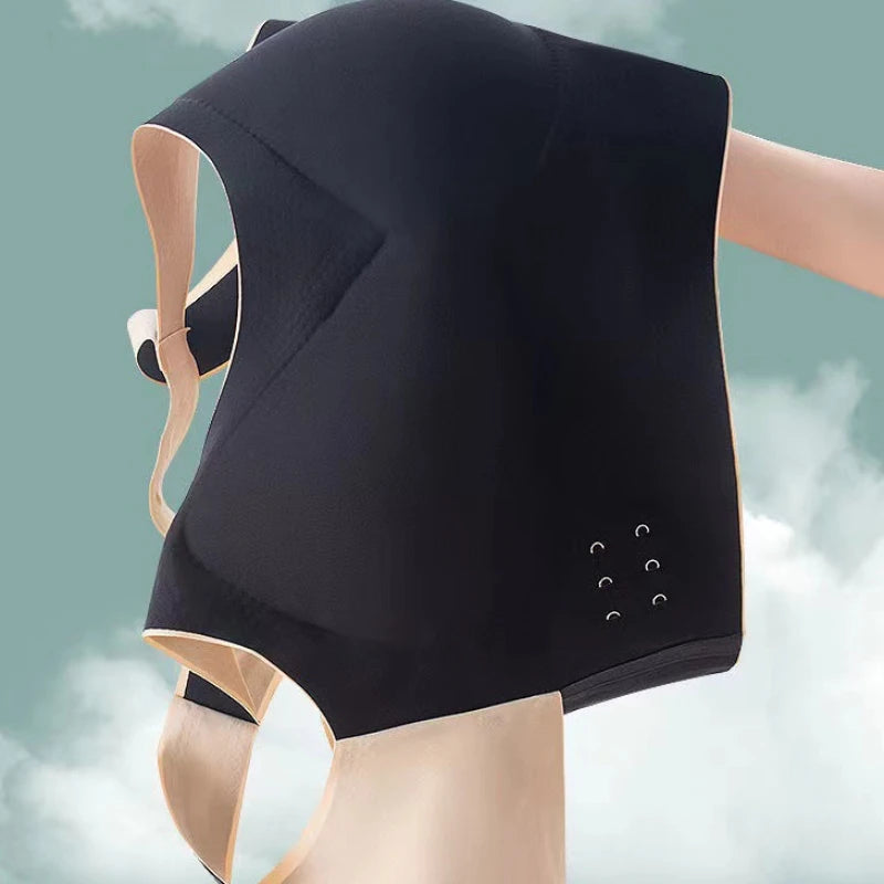 Sports Bra Front Adjustable Buckle Wireless Padded
