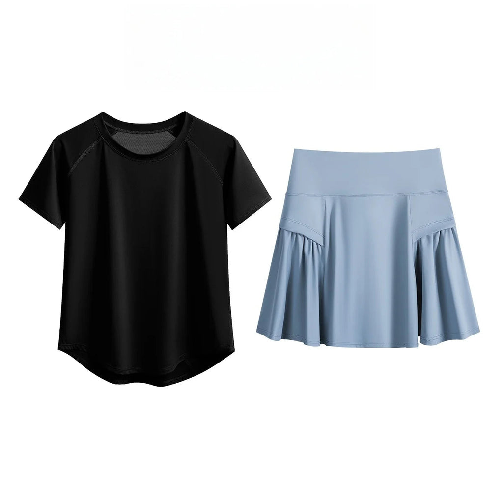 2Pcs Tennis Skirt Set