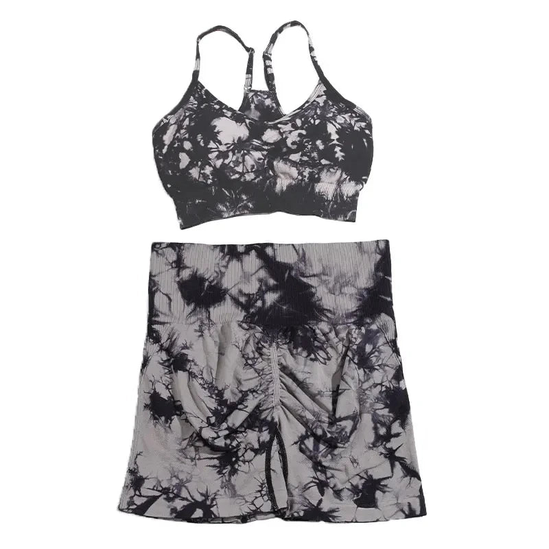 Women Tie Dye Yoga Set