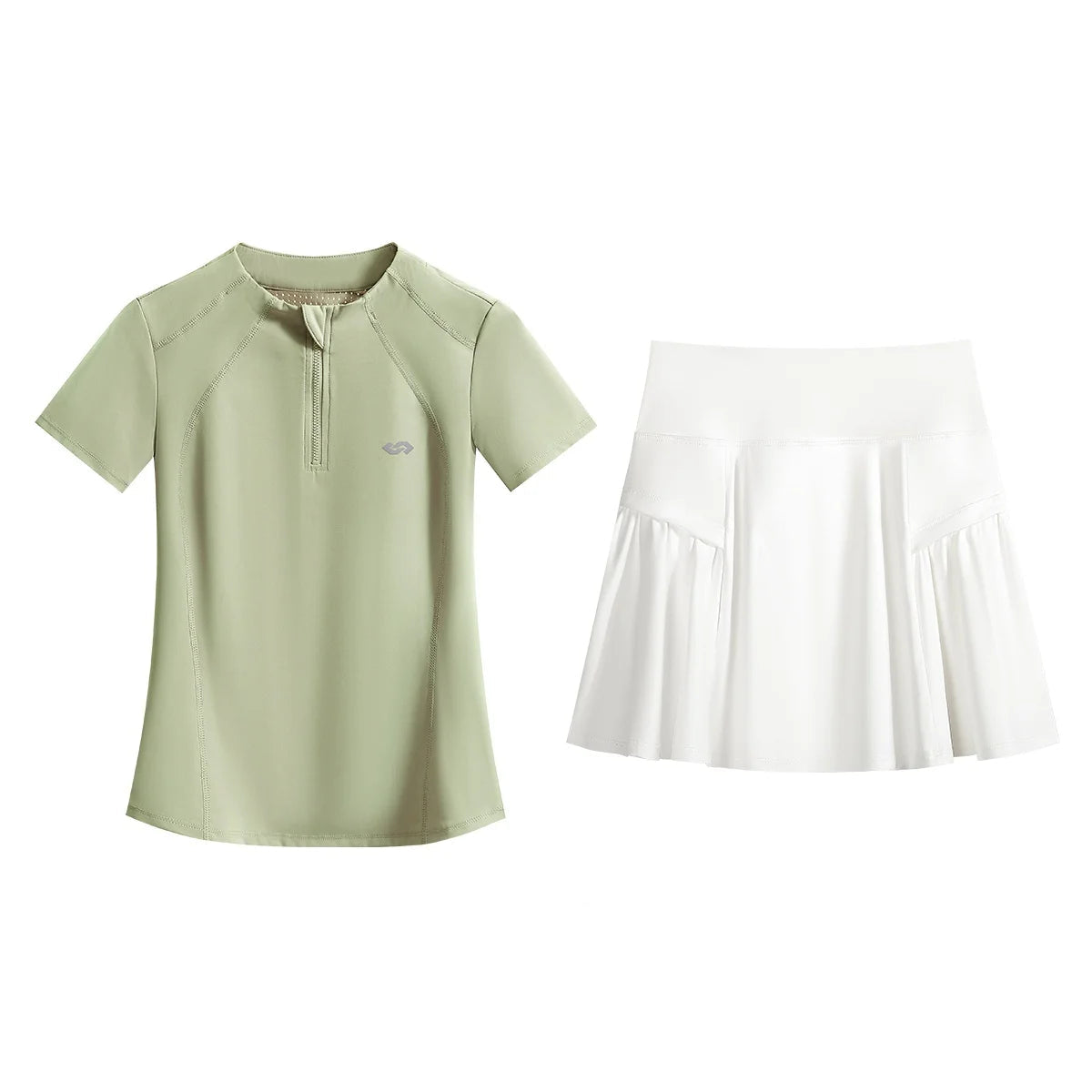 2Pcs Tennis Skirt Set Women Summer Sports Suit