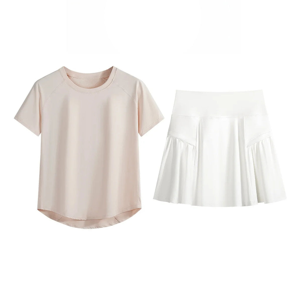2Pcs Tennis Skirt Set