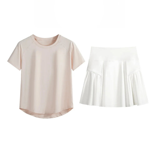2Pcs Tennis Skirt Set