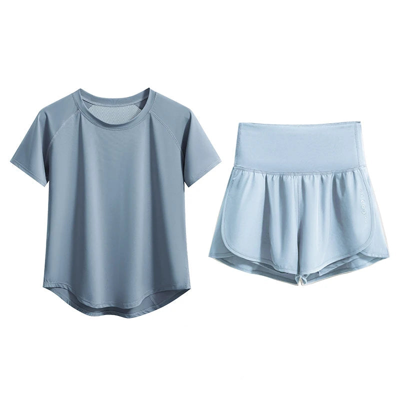 2Pcs Yoga Set Women Summer Sports Suit 2 Piece Sportswear
