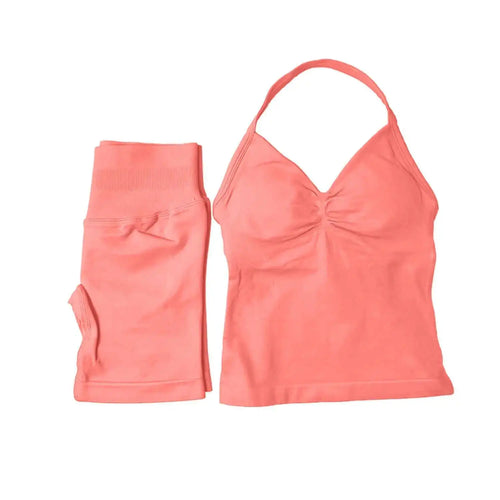 2 Piece Suit Longline Strappy Yoga Sets