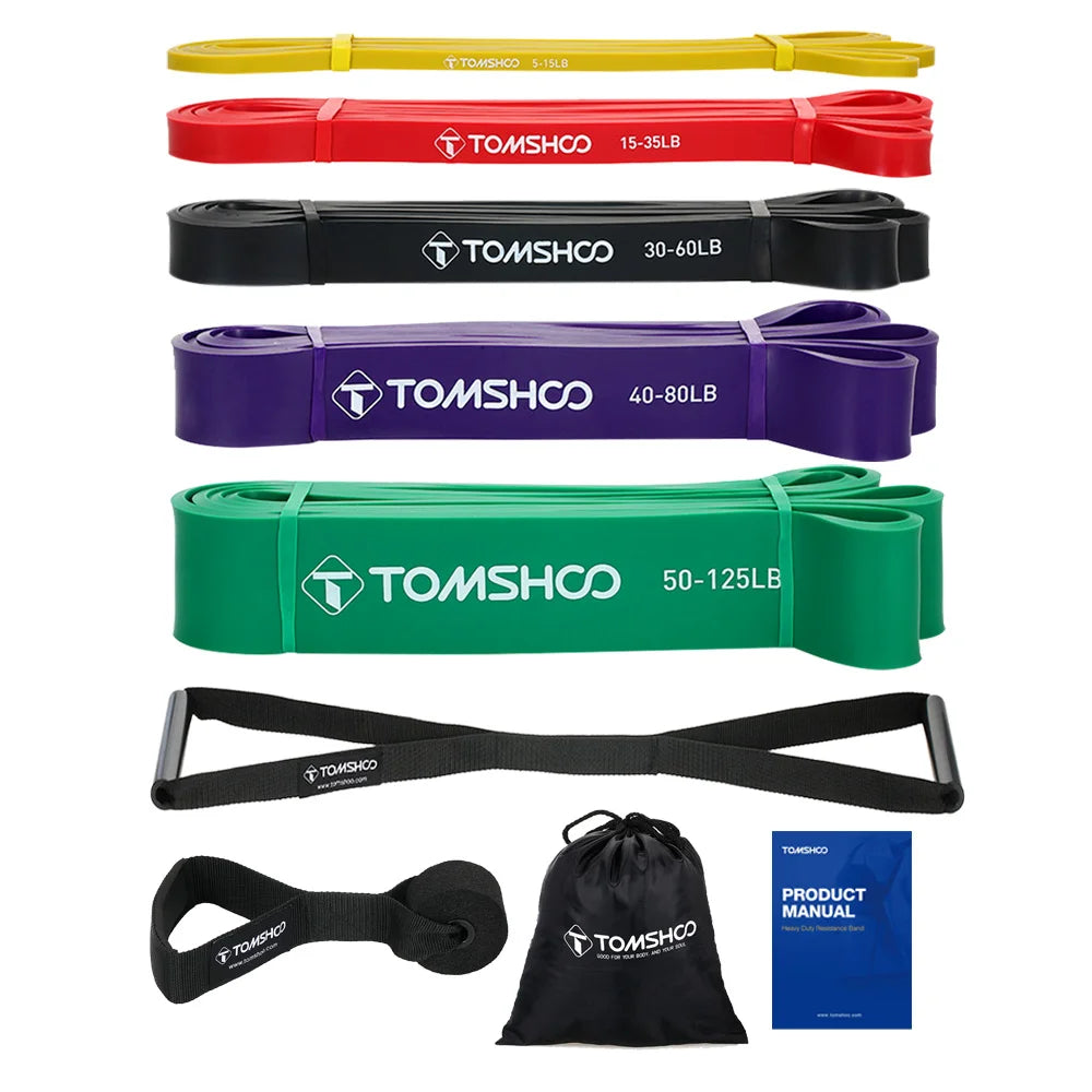 5 Packs Pull Up Assist Bands Set