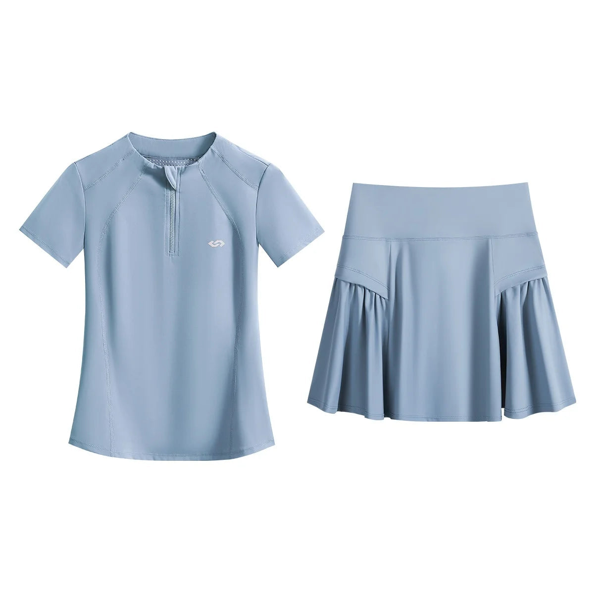 2Pcs Tennis Skirt Set Women Summer Sports Suit