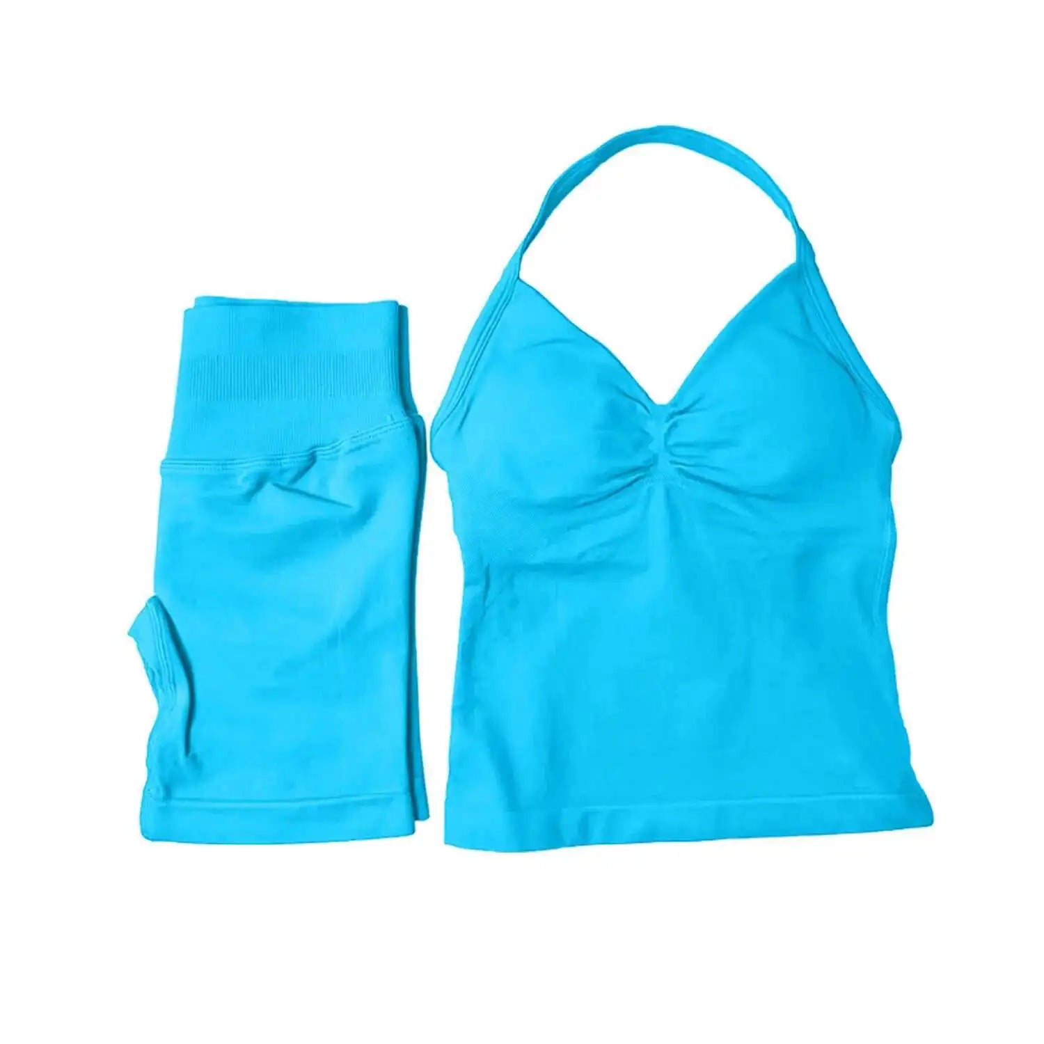 2 Piece Suit Longline Strappy Yoga Sets