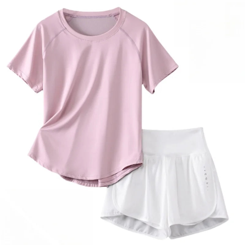 2Pcs Yoga Set Women Summer Sports Suit 2 Piece Sportswear
