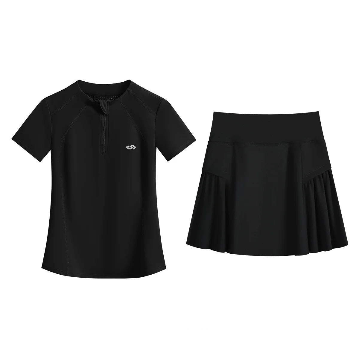 2Pcs Tennis Skirt Set Women Summer Sports Suit