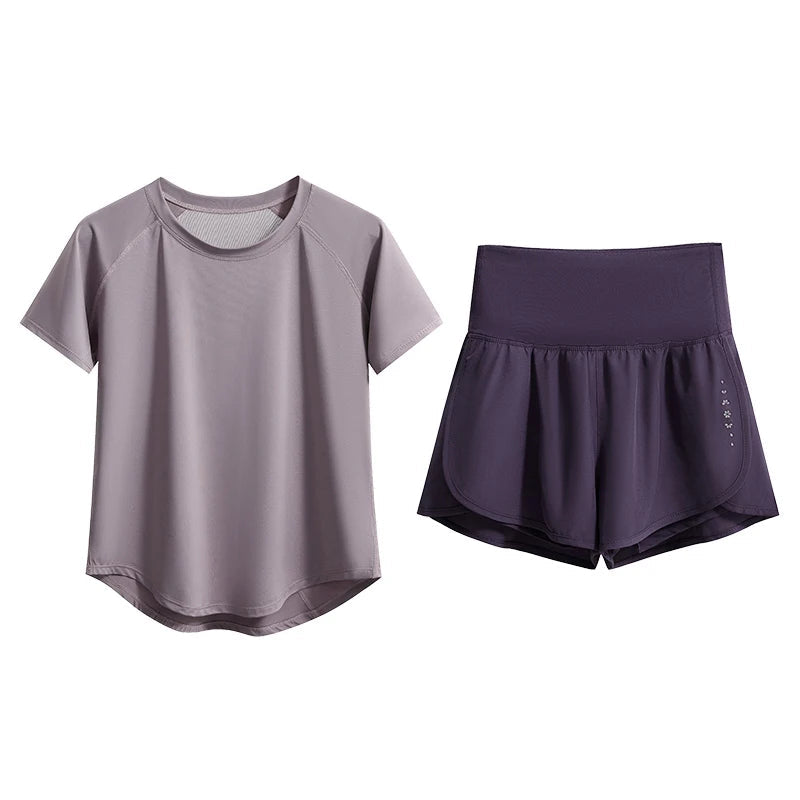 2Pcs Yoga Set Women Summer Sports Suit 2 Piece Sportswear