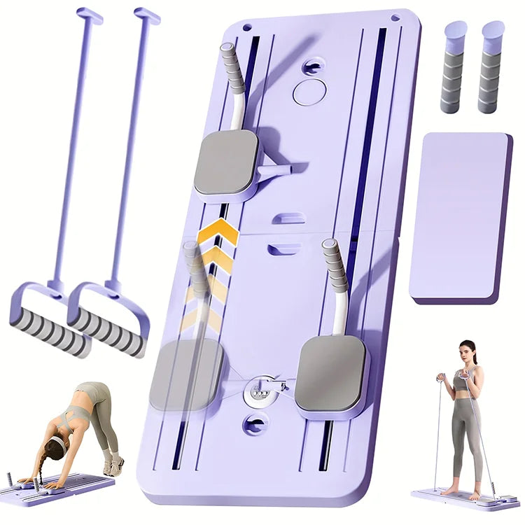 Ab Roller Wheels Pilates Board 6 in 1 Multifunctional Fitness Equipment