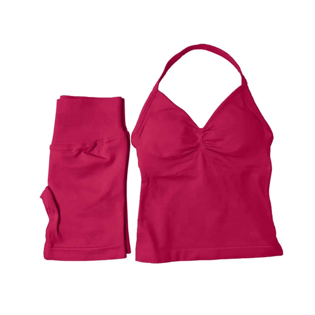 2 Piece Suit Longline Strappy Yoga Sets