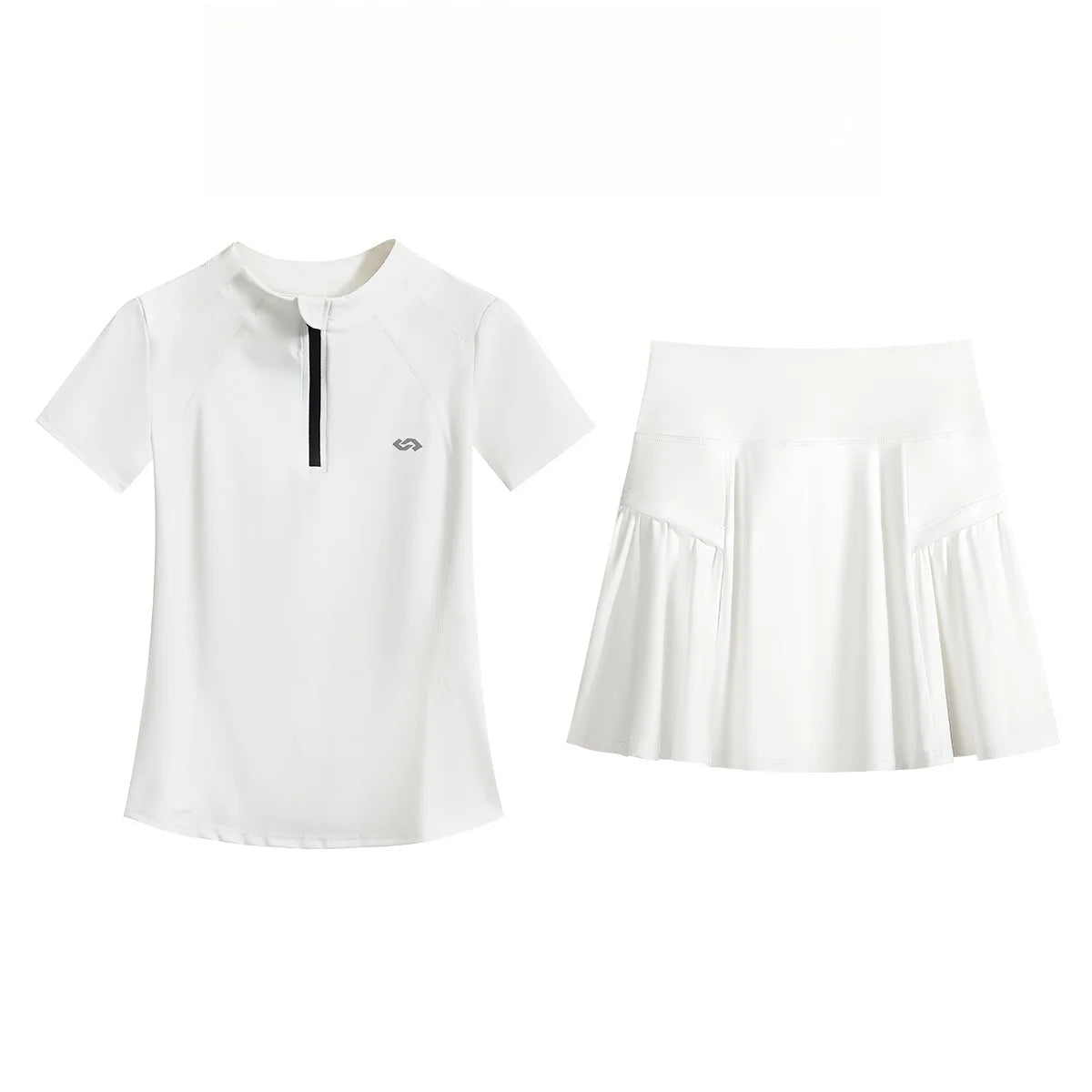 2Pcs Tennis Skirt Set Women Summer Sports Suit