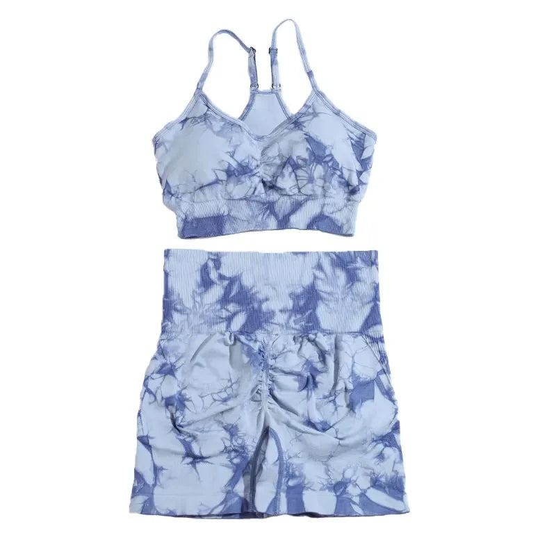 Women Tie Dye Yoga Set