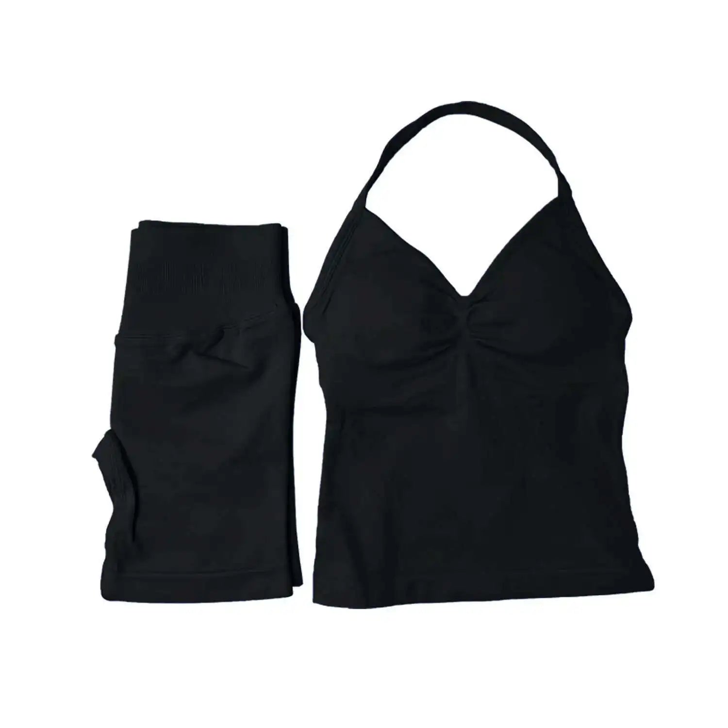 2 Piece Suit Longline Strappy Yoga Sets